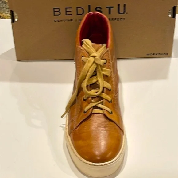 BED STU ROSSELA TAN RUSTIC HIGH TOP LEATHER SNEAKER MADE IN LEON, MEXICO SIZE 9 - Picture 7 of 13